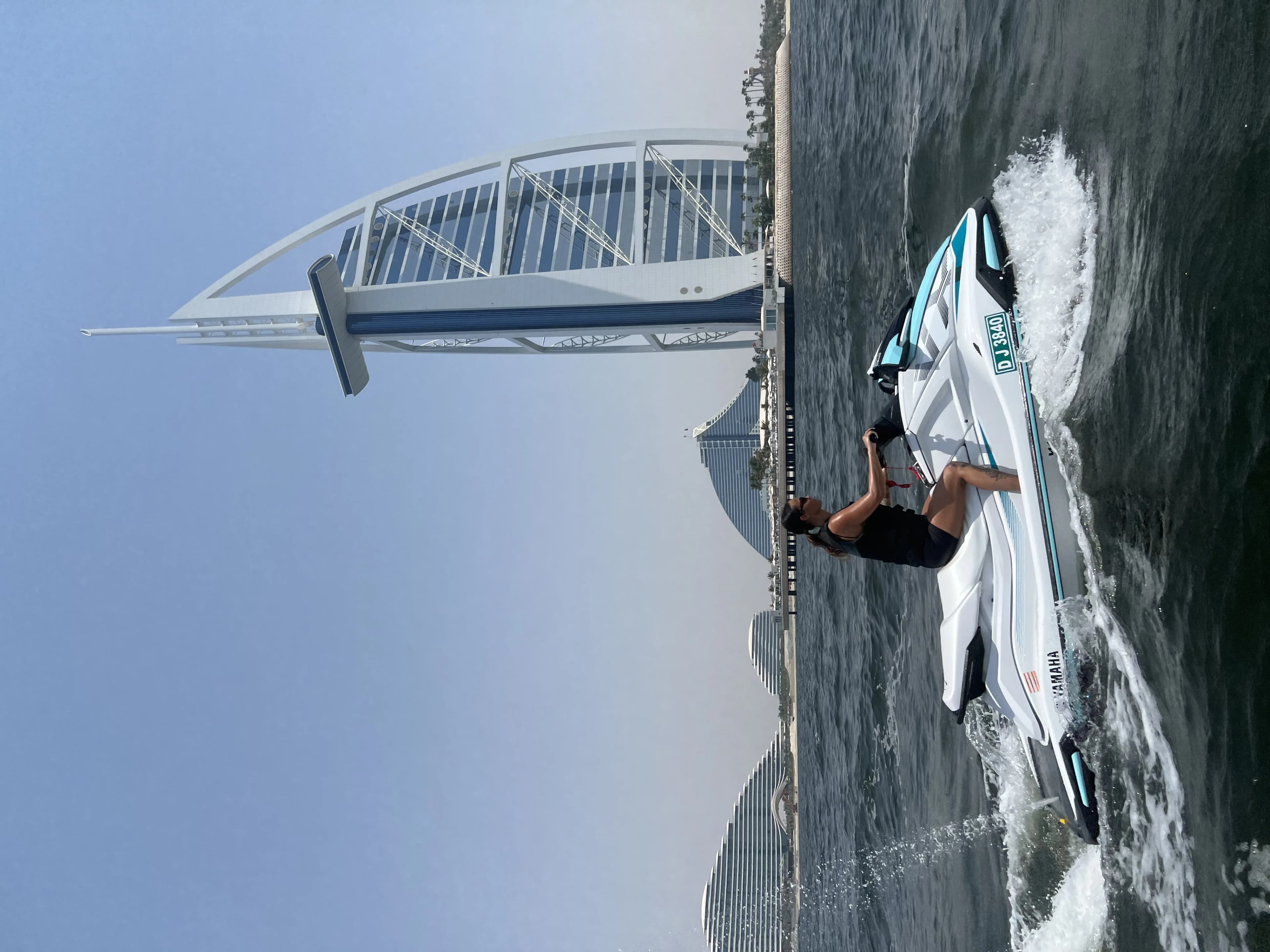 Couple riding jet ski Dubai — duo experience