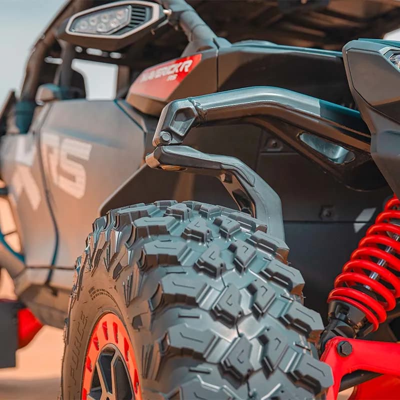 Can-Am Maverick R 4-seat dune buggy on Dubai desert dunes — photo 4