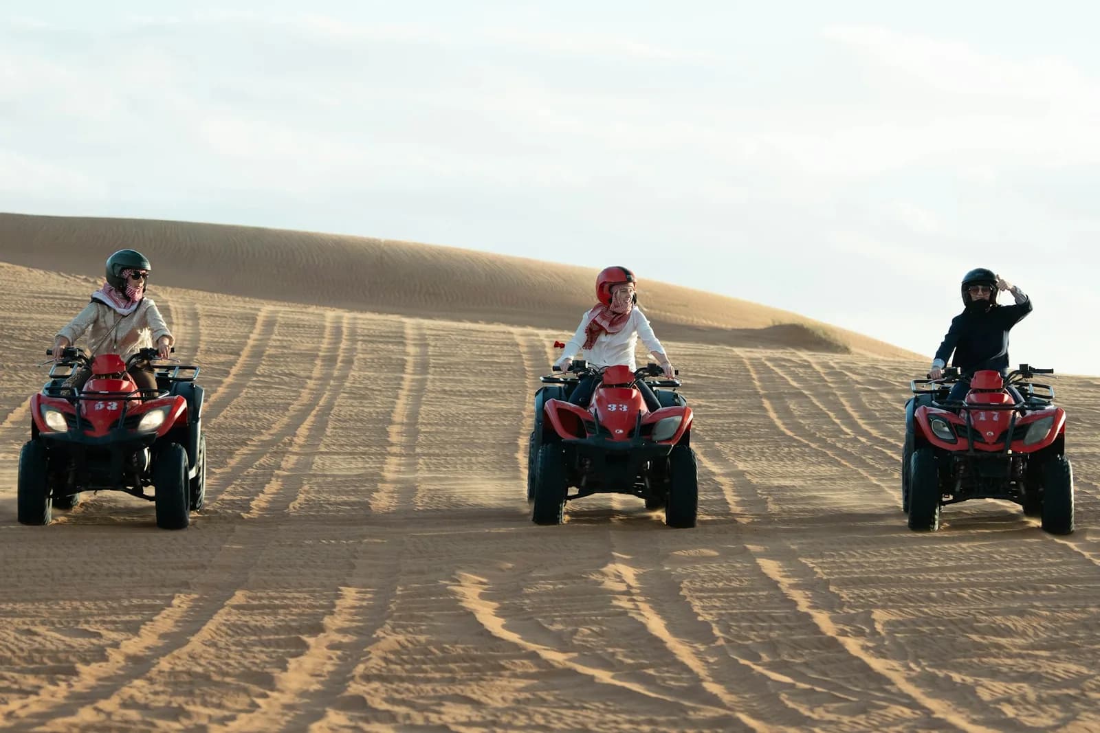 CF 450 automatic quad bike on Dubai desert dunes